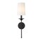 Z-Lite Emily 1 Light Wall Sconce, Matte Black & Off White 3033-1S-MB - alternate 5